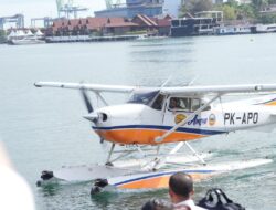 Munafri Dampingi Menhub RI, Saat Peluncuran Pesawat Amfibi di Makassar