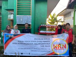 Mahasiswa KKN Unhas di Desa Alesilurungnge Membuat Hidroponik Sederhana dari Botol Bekas