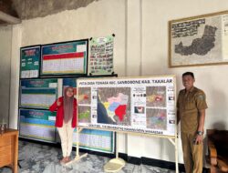 Mahasiswa KKN Sosialisasi Membaca Peta bersama Pemdes Tonasa