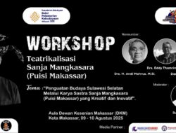 Ingat!!! Workshop Teaterikalisasi Sanja Mangkasara akan Digelar, Catat Waktu dan Tempatnya