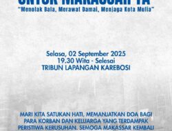 Doa Bersama Jaga MAKASSAR’ta, akan Digelar di Karebosi