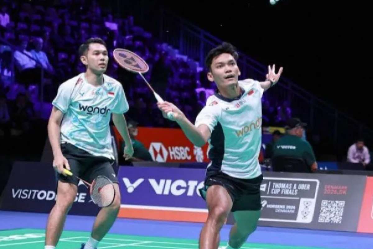 Pasangan ganda putra Indonesia Fajar Alfian/Mohammad Shohibul Fikri