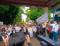 Munafri Bareng Mentan dan Idrus Marham Jalan Santai KKSS di Makassar