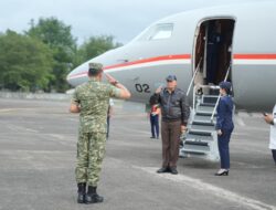 Wali Kota Makassar Jemput Langsung Menhan Sjafrie Sjamsoeddin di Lanud Sultan Hasanuddin