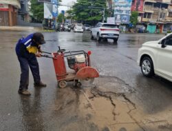Respons Cepat Wali Kota, Jalan Berlubang di Veteran Selatan Diperbaiki