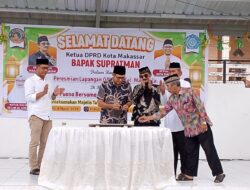 Ketua DPRD Makassar Resmikan Lapangan Volly dan Bukber di MT Masjid Al Hidayah