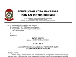 Disdik Makassar Larang Acara Penamatan di Luar Lingkungan Sekolah