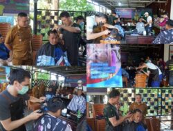 IOM dan Kecamatan Tamalate Hadirkan Cukur Gratis ala Imigran Afghanistan hingga Uzbekistan