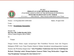 Nantikan ! Seminar Megah di Sorowako, PGRI Lutim Undang Ketum PB PGRI & Ketua PGRI Sulsel