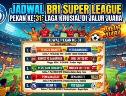 Jadwal BRI Super League Pekan ke-31: Laga Krusial di Jalur Juara