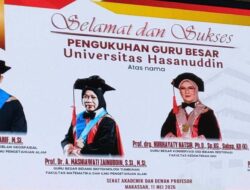 Unhas Kukuhkan 4 Guru Besar, 3 di Antaranya Istri Profesor