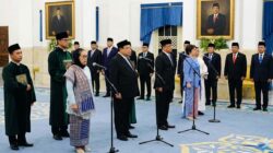 Presiden RI Prabowo Subianto melantik pimpinan Badan Gizi Nasional (BGN) di Istana Negara pada Senin, 8 Mei 2026.