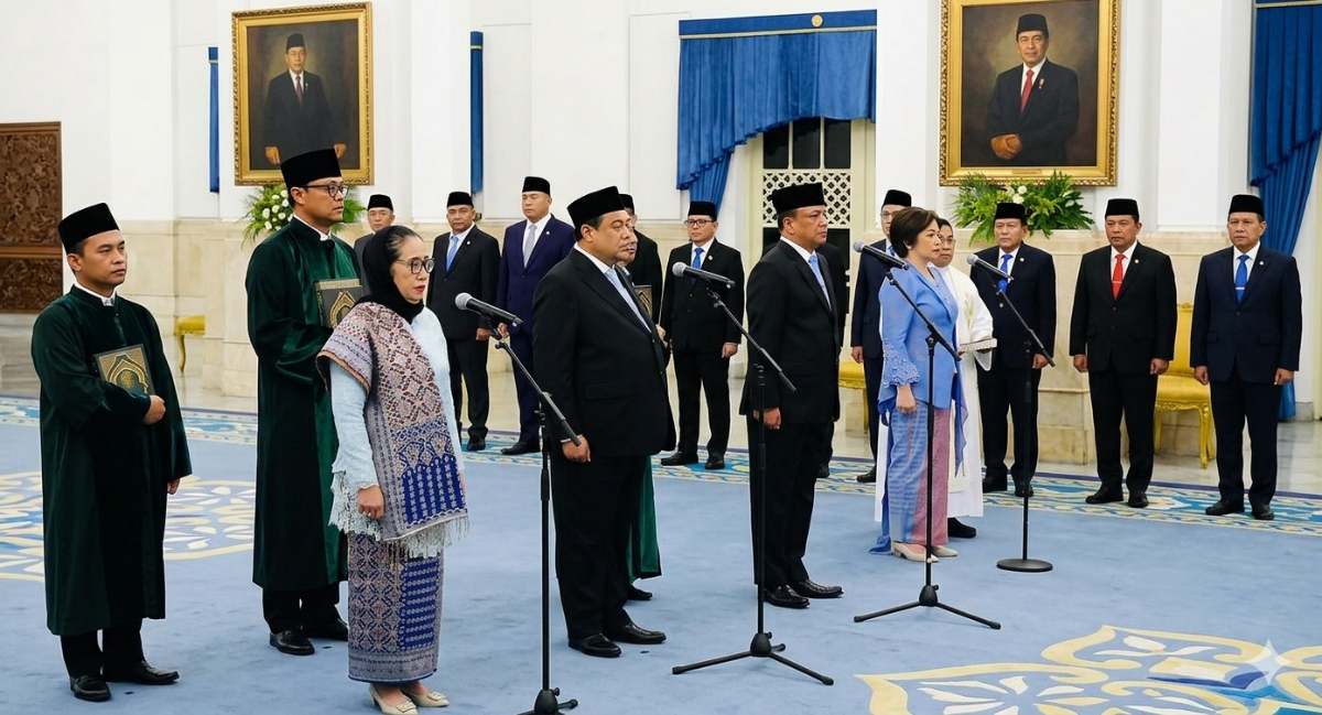 Presiden RI Prabowo Subianto melantik pimpinan Badan Gizi Nasional (BGN) di Istana Negara pada Senin, 8 Mei 2026.