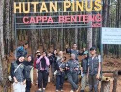 Mahasiswa Kehutanan Unhas Inventarisasi Tegakan dan Monitoring Sadapan Getah Pinus di Barru