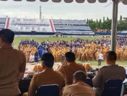 Bupati Sidrap Pimpin Langsung Gladi Pembukaan Porsenijar PGRI Sulsel di Stadion Ganggawa