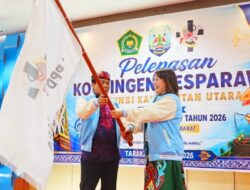 Gubernur Kaltara Lepas Kontingen Pesparawi XIV ke Manokwari
