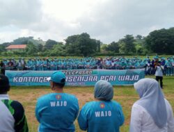 Wabup Wajo Lepas Kontingen PGRI ke Porsenijar Sulsel 2026 di Sidrap
