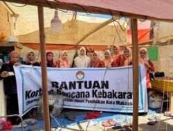 DWP Disdik Makassar Salurkan Bantuan untuk Korban Kebakaran di Jl.Kandea