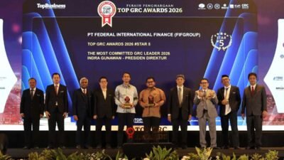 PT Federal International Finance (FIFGROUP) raih dua penghargaan dalam ajang penganugerahan TOP GRC Awards 2026 yang digelar pada Rabu, 9 September 2026 di Dian Ballroom, Hotel Raffles, Jakarta.