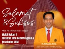 Pelantikan WD II FIKK UNM: Wahyudin Komitmen Benahi Fasilitas 