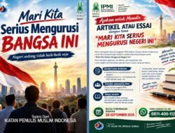 Mari Kita Serius Mengurusi Bangsa Ini