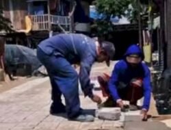 DPU Makassar Pasang Paving Block di Jalan Borong Raya Baru 1 Lorong 1