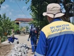 DPU Makassar Lakukan Pemasangan Paving Block diJalan Nurul Muttahid 1,