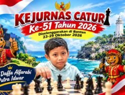 Daffa Alfarabi Wakili Sulsel Kategori Under-13 di Kejurnas Catur ke-51 Tahun 2026 di Serang, Banten