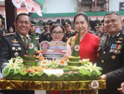 Perkuat Sinergi, Kapolres Toraja Utara Hadiri Upacara Peringatan HUT TNI Ke-81 di Kodim 1414/Tator